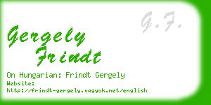 gergely frindt business card